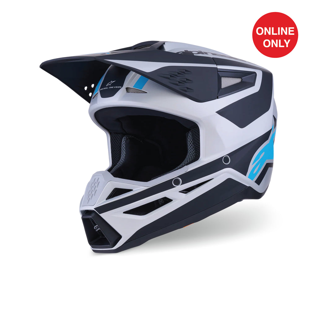 Alpinestars Supertech M3 Heat Matte Silver/Blue/Black